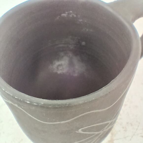 Black Ceramic Mug Det Gamle Pottemageri Denmark Atomic Starburst Pottery Cup MCM - Picture 7 of 8